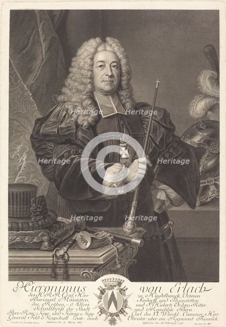 Johann von Erlach. Creator: Johann Georg Wille.
