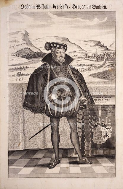 Johann Wilhelm (1530-1573), Duke of Saxe-Weimar, c. 1710. Creator: Marchand, Johann Christian (1680-1711).