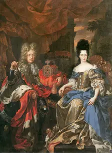 Johann Wilhelm II, Elector Palatine and Duchess Anna Maria Luisa de Medici, 1708. Artist: Douven, Jan Frans van (1656-1727)