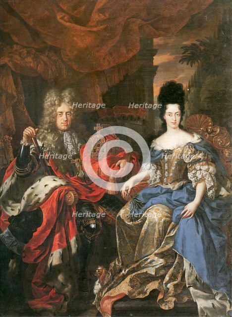 Johann Wilhelm II, Elector Palatine and Duchess Anna Maria Luisa de’ Medici, 1708. Artist: Douven, Jan Frans van (1656-1727)