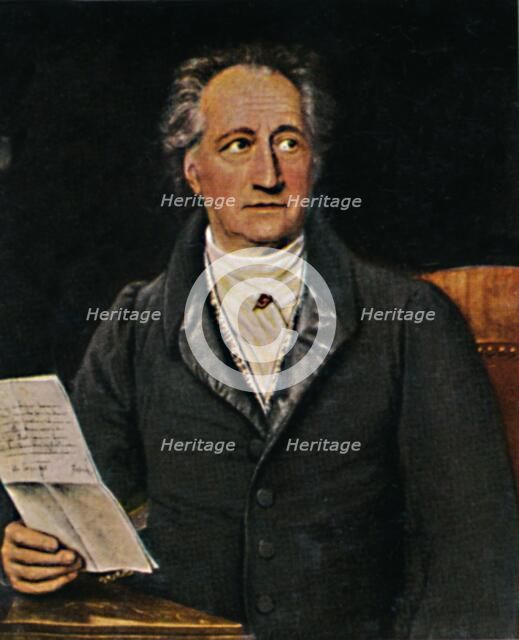 'Johann Wolfgang von Goethe 1749-1832. - Gemälde von J.K. Stieler', 1934. Creator: Unknown.
