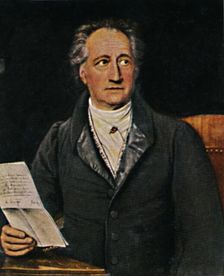 Johann Wolfgang von Goethe 1749-1832. - Gemälde von J.K. Stieler 1934. Creator: Unknown