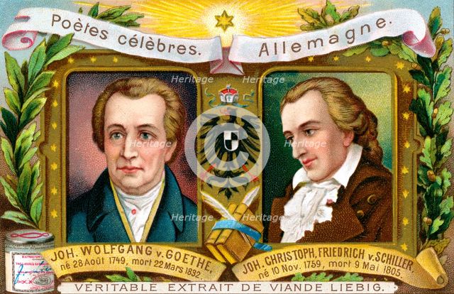 Johann Wolfgang von Goethe and Johann Christoph Friedrich von Schiller, c1900. Artist: Unknown