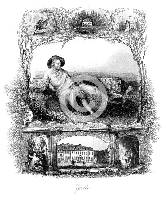 Johann Wolfgang von Goethe, German poet, dramatist and scientist, 19th century. Artist: Unknown
