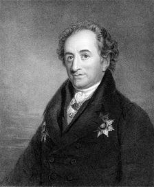 Johann Wolfgang von Goethe, German poet, dramatist and scientist, c1830
