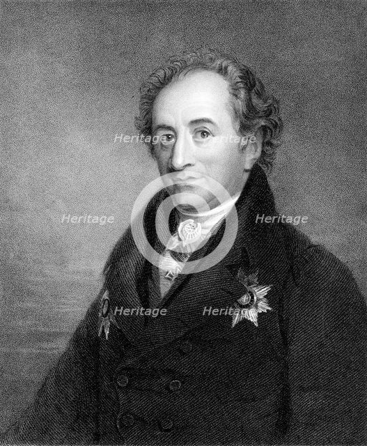 Johann Wolfgang von Goethe, German poet, dramatist and scientist, c1830. Artist: Unknown
