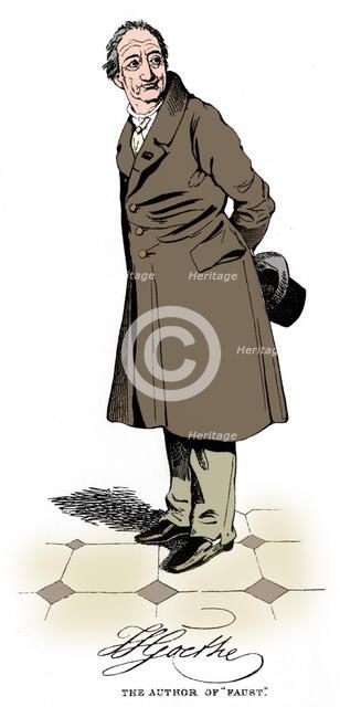 Johann Wolfgang von Goethe, German poet, dramatist and scientist, c1830. Artist: Unknown.