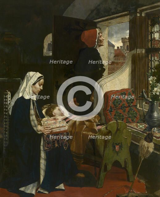 Johanna van der Gheynst with her Child in the Cradle, 1861. Creator: Victor Lagye.