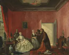 Johanna and the Jewish merchants, 1741. Creator: Cornelis Troost