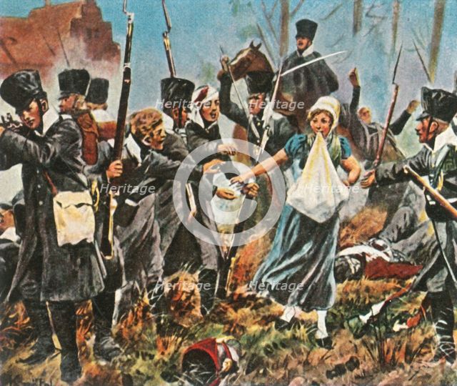 Johanna Stegen at the fighting in Lüneburg, 2 April 1813, (1936). Creator: Unknown.