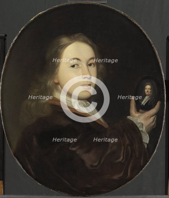 Johannes Bakhuysen (1683-1731). With a Miniature Portrait of his Father Ludolf, 1699-1708. Creator: Ludolf Bakhuizen.