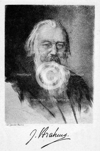 Johannes Brahms (1833-1897), German composer, 20th century.Artist: Carl Jander