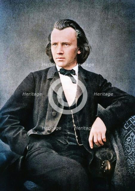 Johannes Brahms (1833-1897), German composer and pianist, c1866. Creator: Unknown.