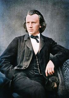Johannes Brahms (1833-1897), German composer and pianist, c1866. Creator: Unknown