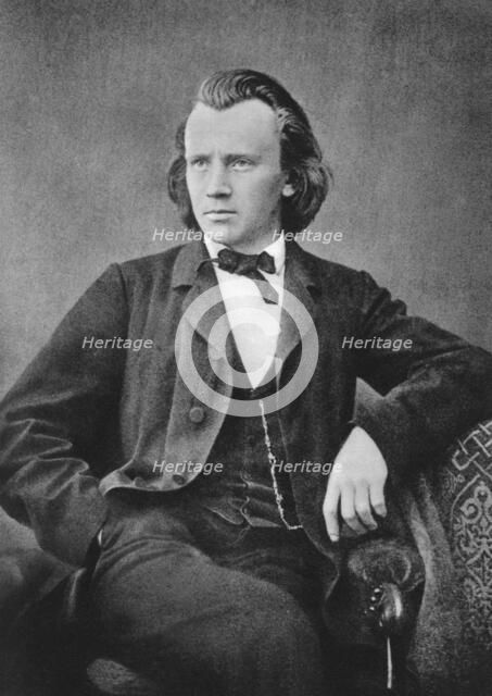 Johannes Brahms (1833-1897), German composer and pianist, c1866. Artist: Unknown