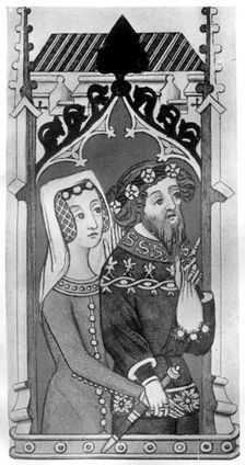 Johannes Gyniford and his wife, late 14th century, (1910)