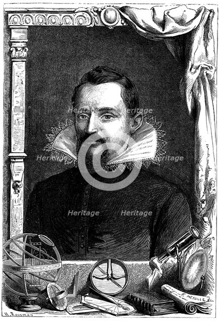 Johannes Kepler, German astronomer, c1600, (c1870). Creator: Unknown.