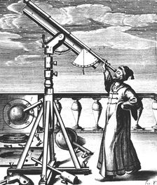 Johannes Hevelius, German astronomer, 1647. Creator: Unknown