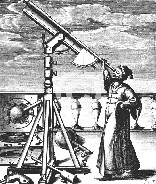 Johannes Hevelius, German astronomer, 1647. Creator: Unknown.