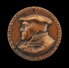 Johannes Pistorius,1504-1583, Theologian [obverse], 1543. Creator: Friedrich Hagenauer