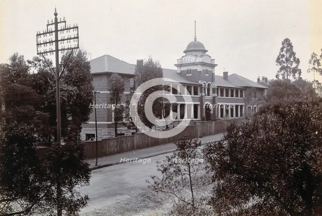 Johannesburg Hospital, South Africa: long two-storey building, possibly divided into wards, c1905. Creator: Unknown.