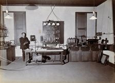 Johannesburg Hospital, South Africa: male patient, possibly being x-rayed, c1905. Creator: Unknown