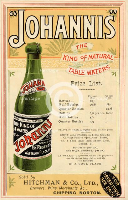 Johannis water, 19th century. Artist: Unknown