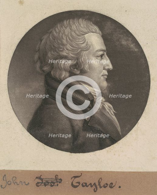 John Tayloe III, 1806. Creator: Charles Balthazar Julien Févret de Saint-Mémin.
