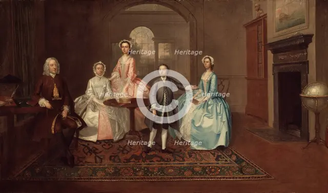 John Thomlinson and His Family, 1745. Creator: Arthur Devis.