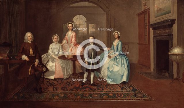 John Thomlinson and His Family, 1745. Creator: Arthur Devis.