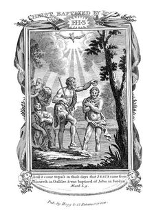 John the Baptist baptising Jesus, c1808
