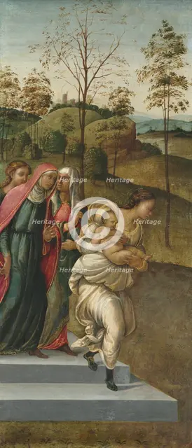 John the Baptist being carried to Zacharias, c. 1510. Creator: Francesco Granacci (Italian, 1469-1543), attributed to.