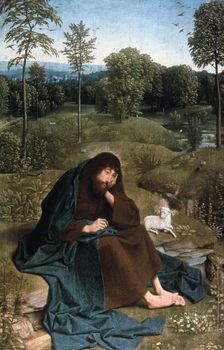 John the Baptist in the Wilderness 1490-1495. Artist: Geertgen tot Sint Jans