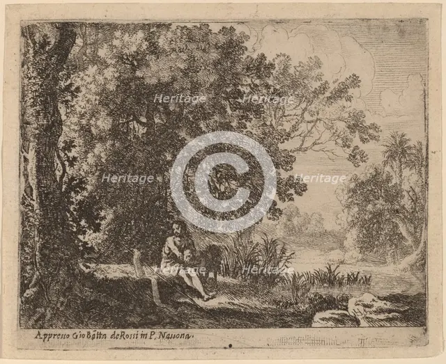 John the Baptist in the Wilderness. Creator: Herman van Swanevelt.
