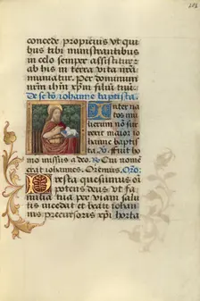 John the Baptist; Poncher Hours, about 1500. Creator: Master of Jacques de Besancon