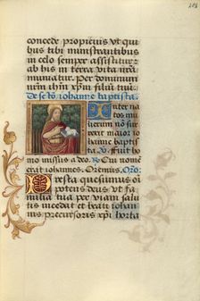 John the Baptist; Poncher Hours, about 1500. Creator: Master of Jacques de Besancon
