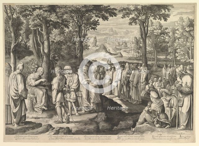 John the Baptist Preaching in the Desert, ca. 1527-28. Creators: Nicolaes de Bruyn, Lucas van Leyden.