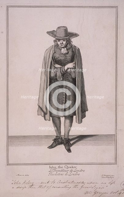 'John the Quaker', Cries of London, (c1688?). Artist: Anon