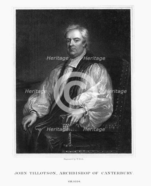 John Tillotson, Archbishop of Canterbury, (1832).Artist: W Holl