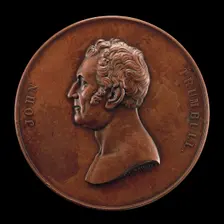 John Trumbull, 1756-1843, Painter [obverse], 1849. Creator: Charles Cushing Wright