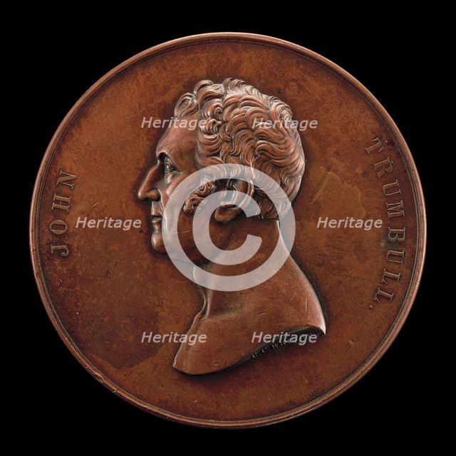 John Trumbull, 1756-1843, Painter [obverse], 1849. Creator: Charles Cushing Wright.