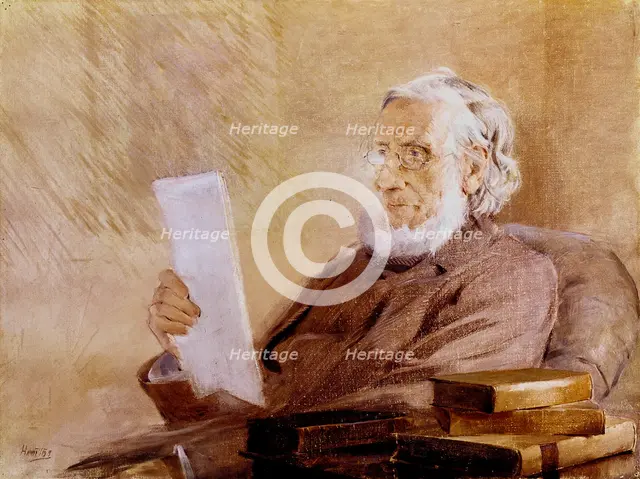 John Tyndall, Irish born physicist and mountaineer, 1893. Artist: John McLure Hamilton