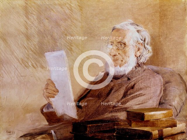 John Tyndall, Irish born physicist and mountaineer, 1893. Artist: John McLure Hamilton