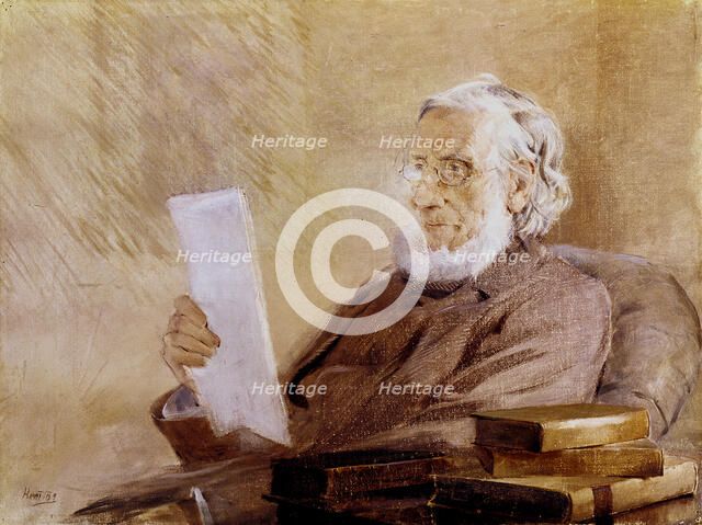 John Tyndall, Irish born physicist and mountaineer, 1893. Artist: John McLure Hamilton