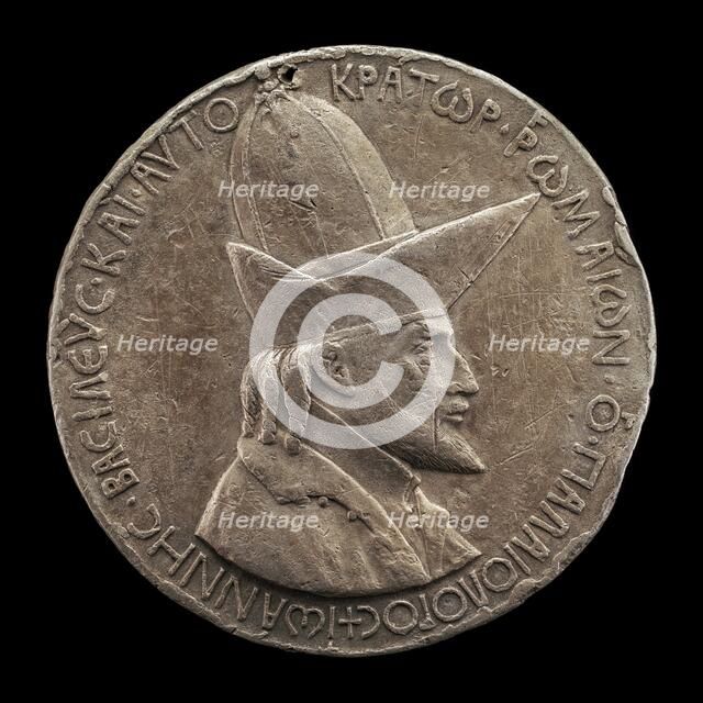 John VIII Palaeologus, 1392-1448, Emperor of Constantinople 1425 [obverse], 1438. Creator: Pisanello.