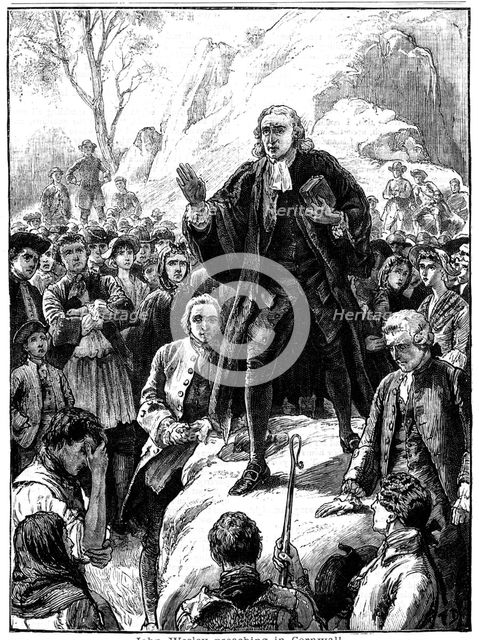 John Wesley, 18th century English non-conformist preacher, 1888. Artist: Unknown