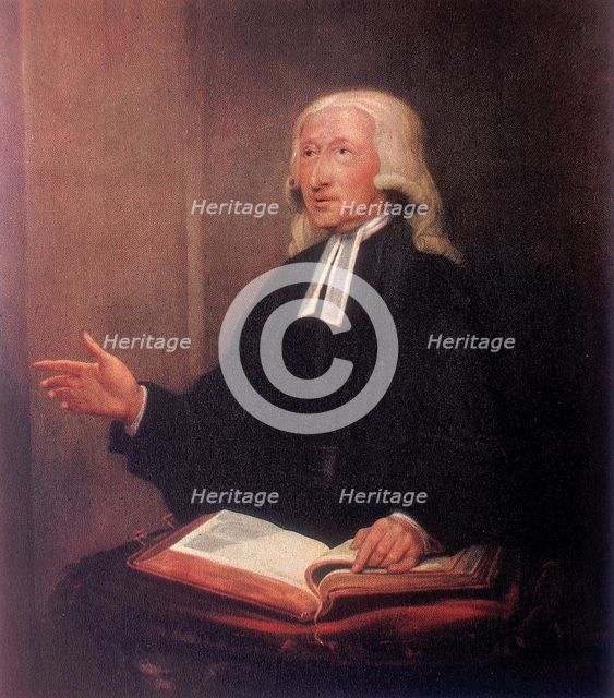 John Wesley, 18th century English non-conformist preacher. Artist: Unknown