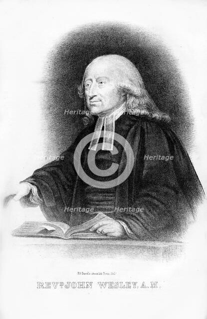John Wesley, English minister, (1854). Artist: Unknown