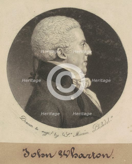 John Wharton, 1799. Creator: Charles Balthazar Julien Févret de Saint-Mémin.