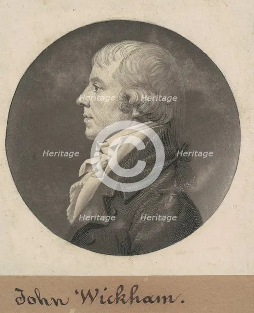 John Wickham, 1808. Creator: Charles Balthazar Julien Févret de Saint-Mémin.